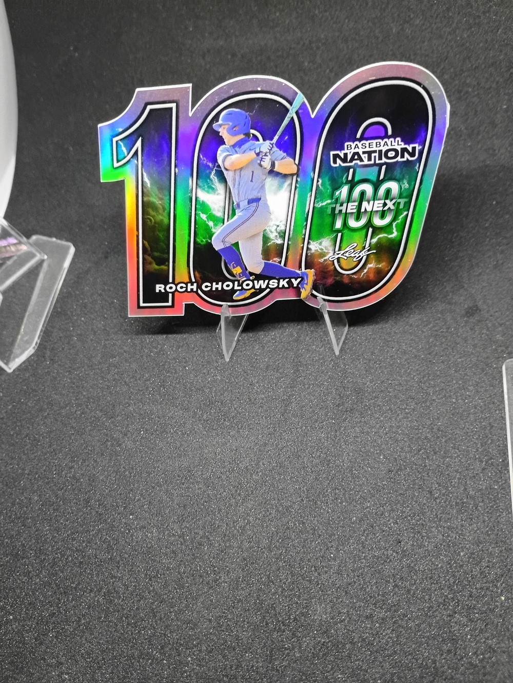 Roch Cholowsky Baseball Nation '100' Holographic Cake Topper - Multicolor